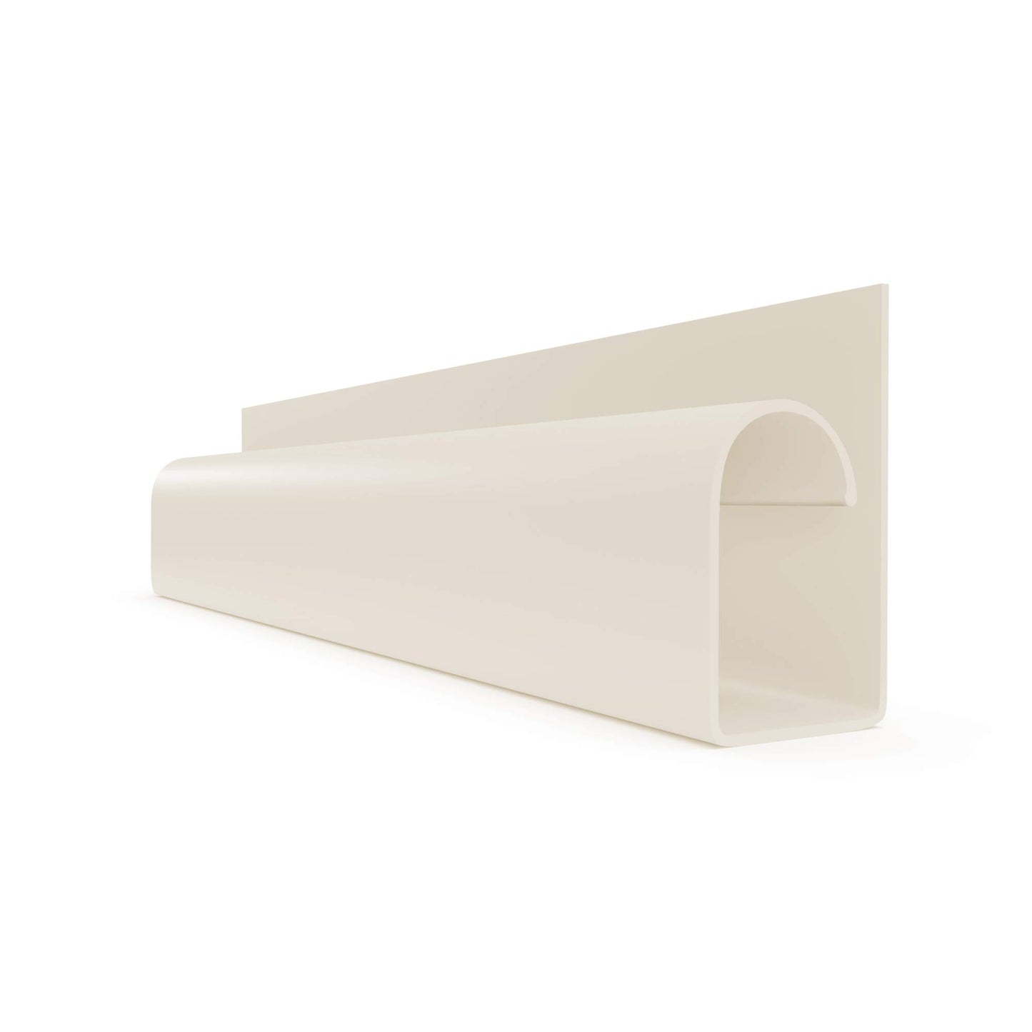 Electriduct Large Hook Channel Cable Raceway Desk Cord and Wire Organizer - 45 Inch - Ivory