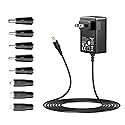 Basicvolt 5V 2A AC Adapter, Versatile 5Volt 2Amp Power Supply Wall Charger Power Adapter w/ 8 Tips for Camera, BT Speaker, GPS, USB Hub, TV Box…