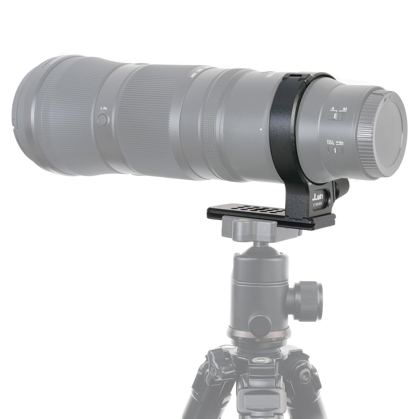 Metal Lens Collar Tripod Mount Ring for Nikon Nikkor Z 180-600mm f/5.6-6.3 VR, Lens Support Holder Bracket Bottom Arca-Swiss Plate 1/4"-20 3/8"-16