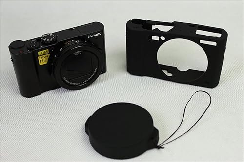 BolinUS Fullbody Ultra-thin Lightweight Rubber Soft Silicone Case Bag Cover for Panasonic Lumix LX10 DMC-LX10 -Black