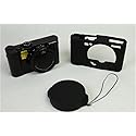 BolinUS Fullbody Ultra-thin Lightweight Rubber Soft Silicone Case Bag Cover for Panasonic Lumix LX10 DMC-LX10 -Black