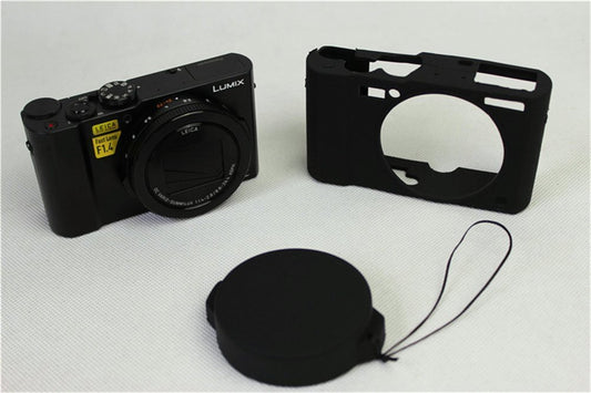 BolinUS Fullbody Ultra-thin Lightweight Rubber Soft Silicone Case Bag Cover for Panasonic Lumix LX10 DMC-LX10 -Black