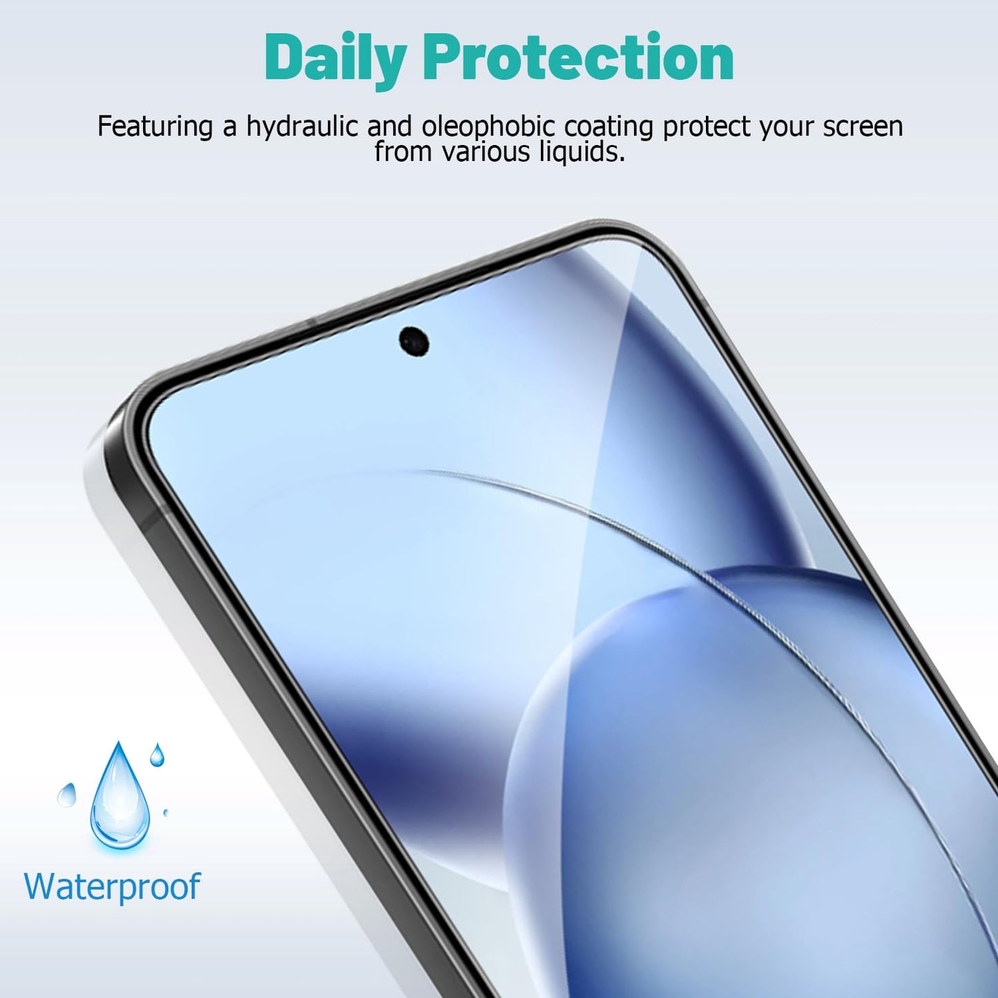 [3+2 Pack] Galaxy S24 Plus Screen Protector and Camera Lens Protector, Fingerprint Unlock,Case Friendly, Full Coverage Clear High Definition,