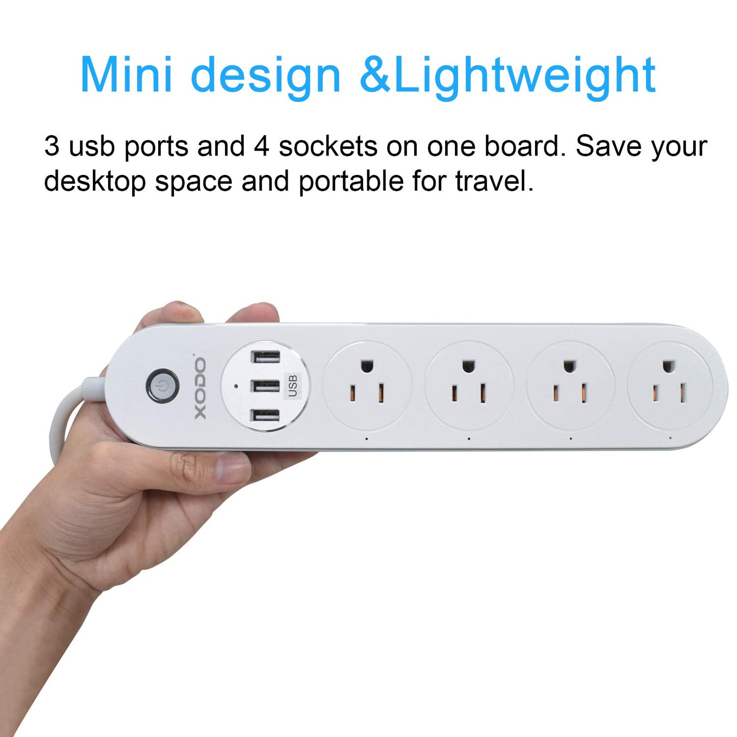 XODO WP4 Smart Power Strip - WiFi Surge Protector with 3 USB Ports and 4 Outlets - App Controlled Appliance - Time Schedule - No Hub Required