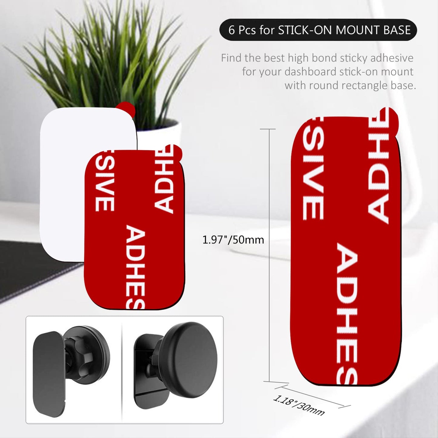 Very High Bond Car Adhesive, AZXYI 9 PCS Dashboard Sticky Adhesive Replacement, Double Sided Sticky Pads Sticker Tapes for Mounting Windshield