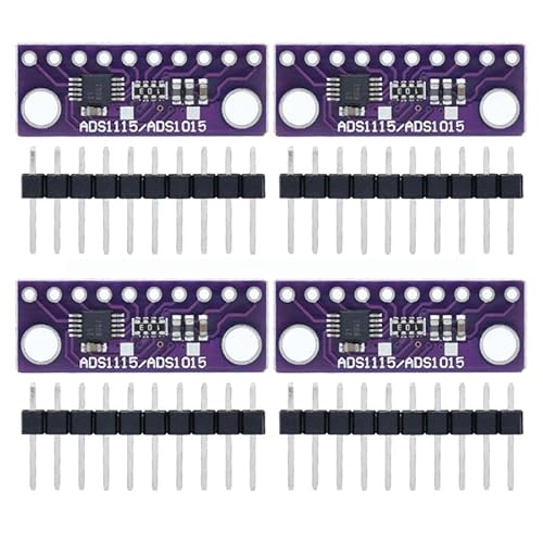 4Pcs ADS1115/ADS1015 16 Bit 4 Channel High-Precision I2C IIC Analog-to-Digital Converter ADC Conversion Module Development Board for Arduino Raspberry