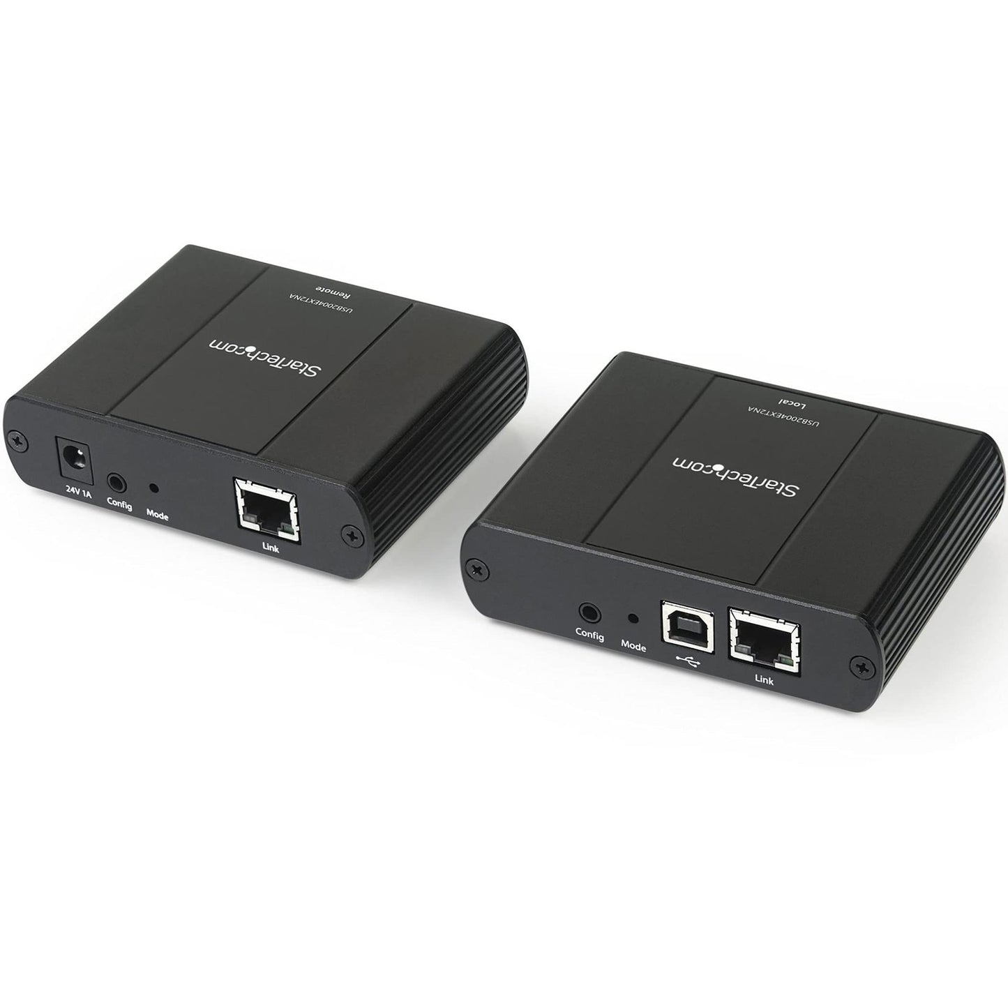 StarTech.com 4 Port USB 2.0 Extender Hub Over Cat5e/Cat6 Ethernet Cable (RJ45) - 330ft/100m Industrial Metal USB Extender Adapter Kit w/ESD Protection