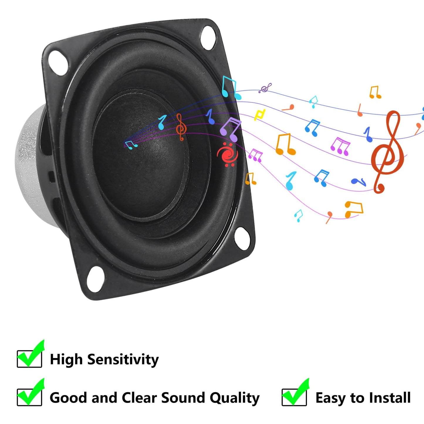 2PCS 2 Inch 4 Ohm 10W Audio Speaker 2" 4O 10W Loudspeaker for Arduino DIY