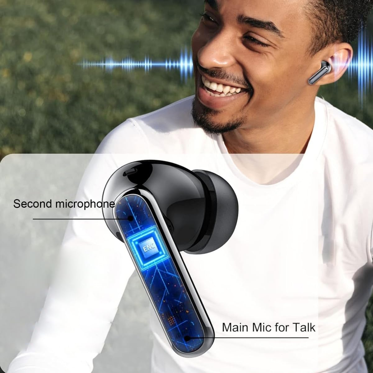 Wireless Earbuds, Bluetooth 5.4 Headphones Ear Buds With Bass Stereo Sound Noise Reduction Earphones, 120H Playtime,IPX7 Waterproof USB-C , Touch