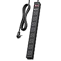 [ETL Certified] Cable Matters Wall-Mountable 8 Outlet Power Strip - 8ft Cord, Metal, 2100J Surge Protector with 15A Circuit Breaker, Industrial Power