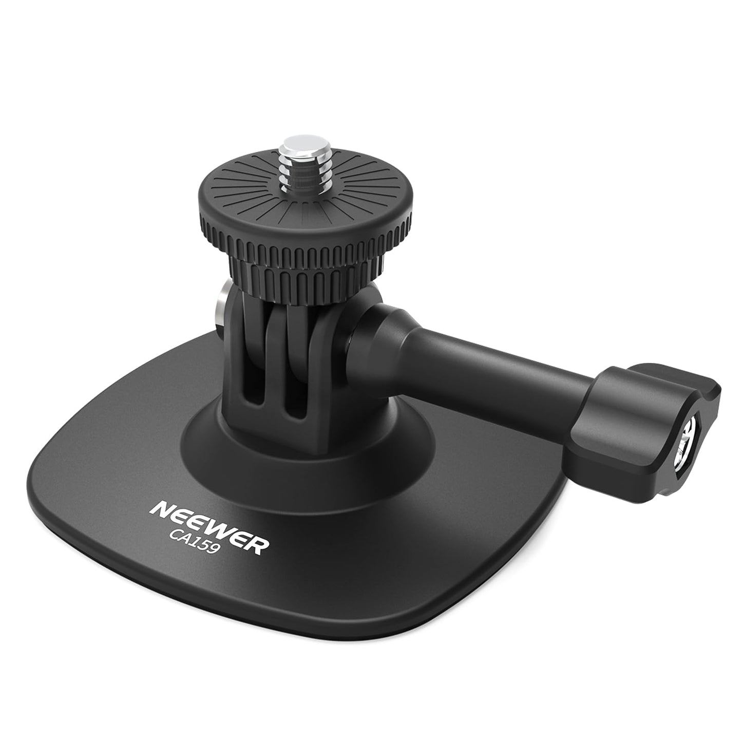 NEEWER Adhesive Mount Compatible with Insta 360 GoPro DJI AKASO Action Camera, 180° Tilt Flexible Car Helmet Holder Base Adapter for POV Video