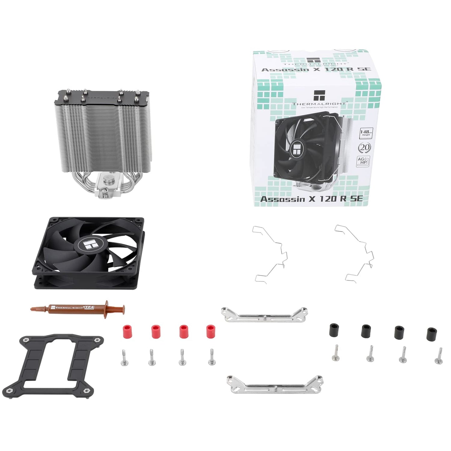 Thermalright Assassin X120 Refined SE CPU Air Cooler, 4 Heat Pipes, TL-C12C PWM Fan, Aluminium Heatsink Cover, AGHP Technology, for AMD AM4/AM5/Intel