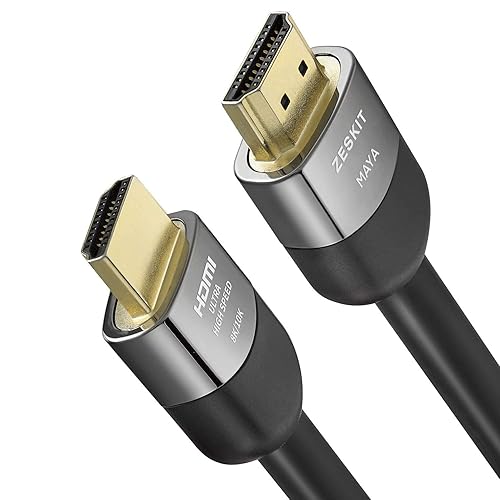 Zeskit Certified 2.1 8K HDMI Cable 48Gbps 4K120Hz Compatible with Soundbar eARC HDR10 VRR Dolby Vision Atmos HDCP 2.2 2.3 PS5 Xbox Series X Apple TV