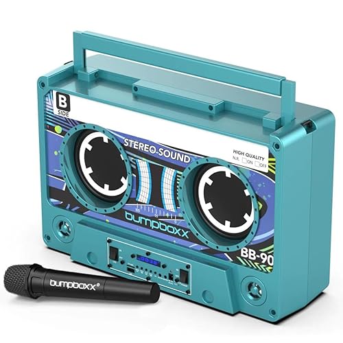 Bumpboxx Remixx Bluetooth Boombox Bluetooth Speaker with The Looks of a Cassette | Bringing Back The Retro Cassette Vibes | Includes Wireless