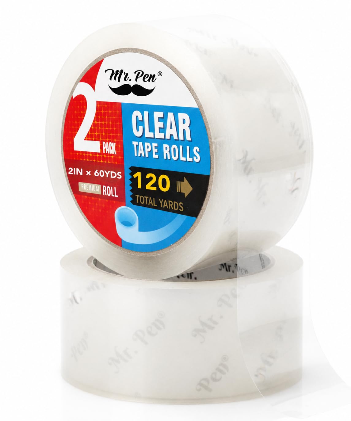 Mr. Pen- Packing Tape, 2 Pack, 2 Inch Wide, 60 Yards, 1.9mil, No Smell