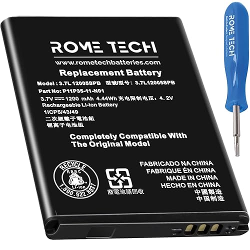 TI-84 Plus CE Battery Replacement - 1200mAh, Compatible with Texas Instruments TI-84 Plus CE, High Capacity 3.7 Volt Rechargeable Battery…