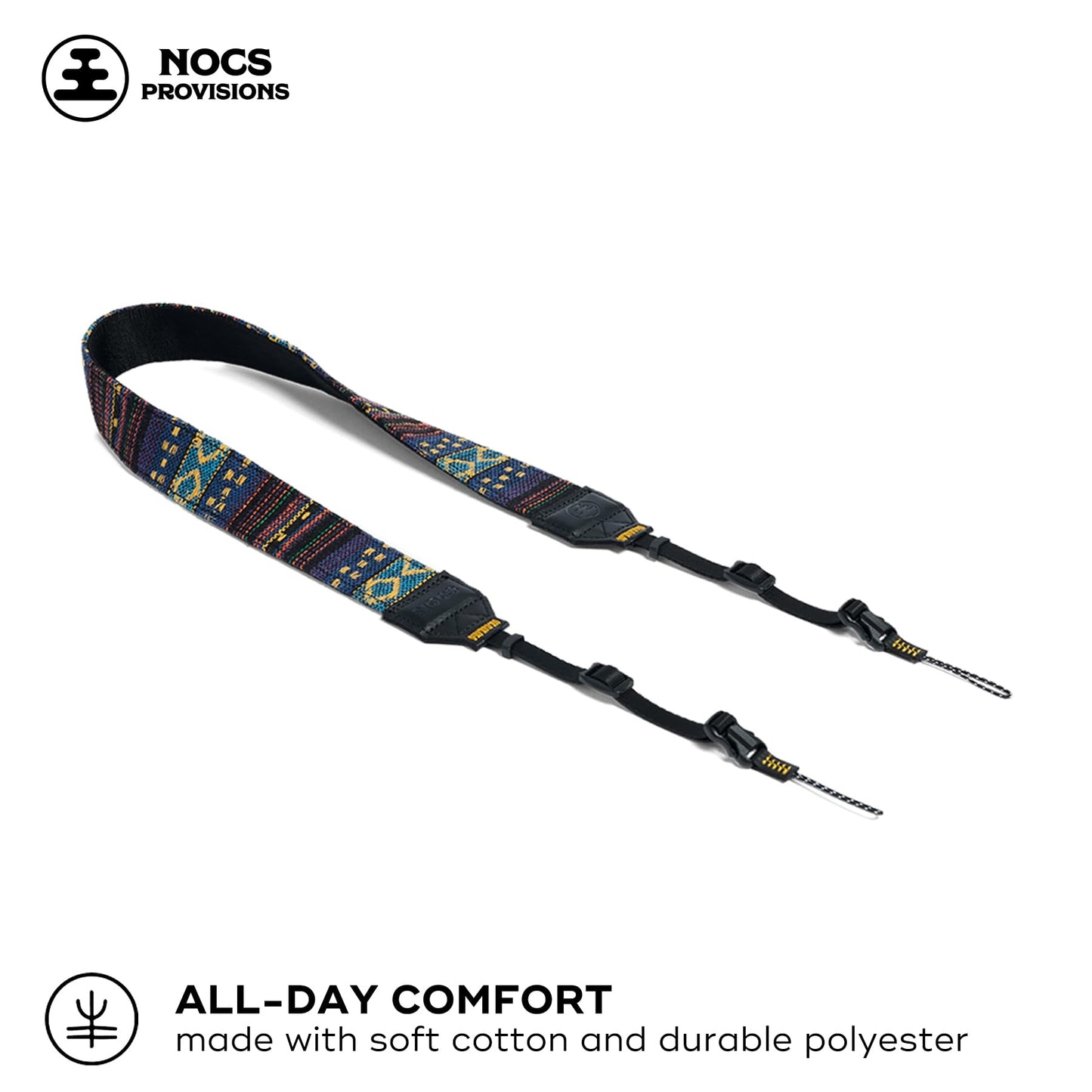 Nocs Provisions NocLoc Woven Tapestry Strap, Binocular & Camera Carry Accessory for All?Day Comfort Hold - Midnight