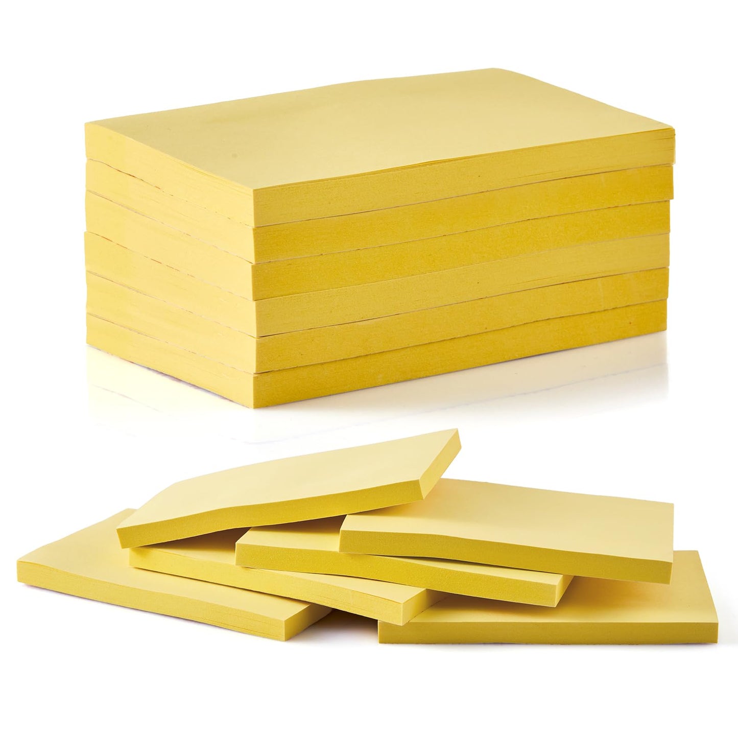 480 Sheets 3 in x 5 in Large Sticky Notes, 76 x 127 mm 6 Pads Classic Yellow Self-Stick Pads for Notebook,Office,School and Home,80 Sheets/Pad (6 Pads