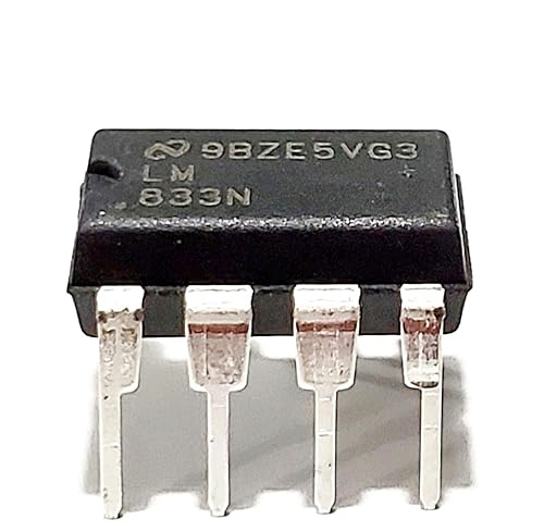 Juried Engineering LM833N/NOPB LM833N LM833 LM833-N Dual Low Noise, High Speed and Wide Bandwidth Operational Amplifier Op Amp Breadboard-Friendly IC