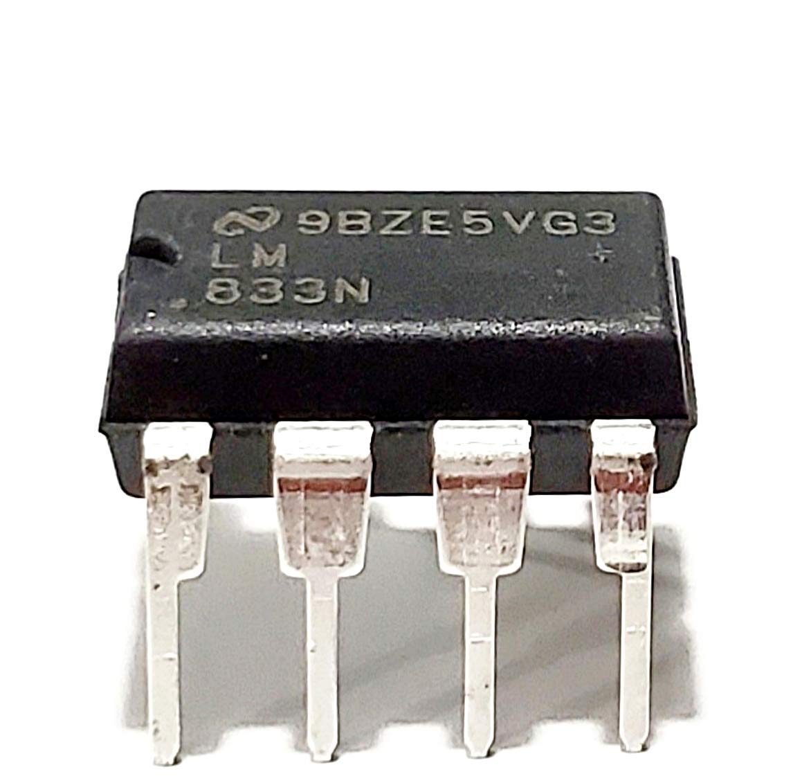 Juried Engineering LM833N/NOPB LM833N LM833 LM833-N Dual Low Noise, High Speed and Wide Bandwidth Operational Amplifier Op Amp Breadboard-Friendly IC