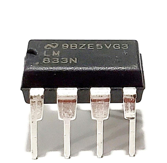 Juried Engineering LM833N/NOPB LM833N LM833 LM833-N Dual Low Noise, High Speed and Wide Bandwidth Operational Amplifier Op Amp Breadboard-Friendly IC