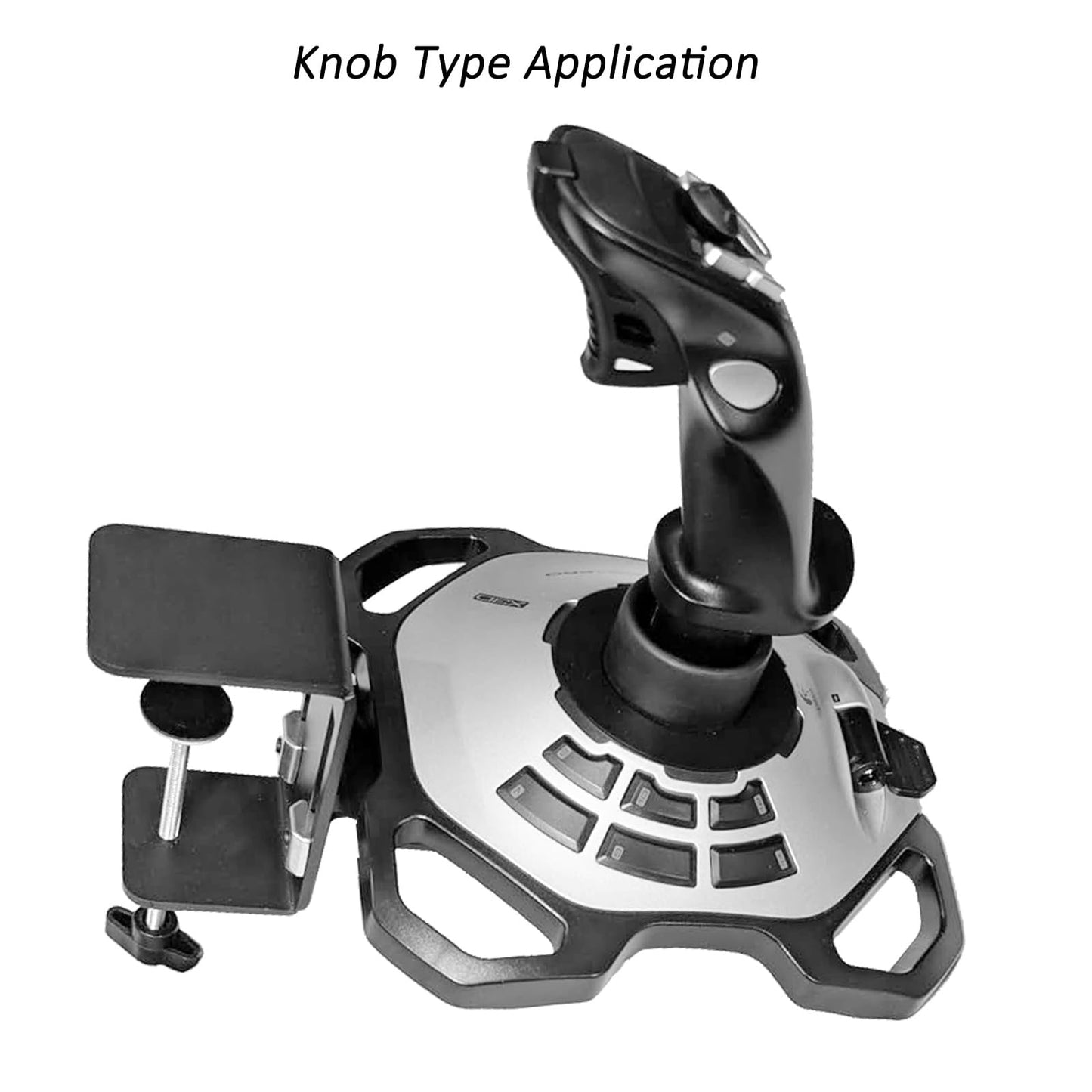 WELLMETE Clamp-on Desk Mount for Flight Sim Joystick-Compatible with Logitech G Extreme 3D PRO Joystick Adjustable Enduring Steel Mount Holder