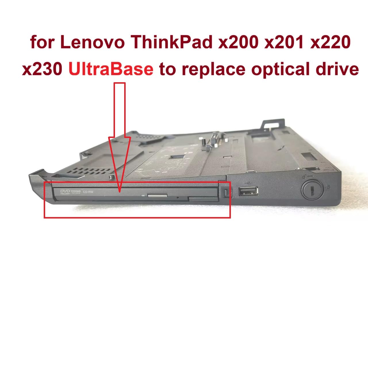 DY-tech 2nd HDD SSD Hard Drive Caddy Frame Tray for Lenovo Thinkpad T400 T410s T420s T430s T500 W500 x200 x201 x220 UltraBase