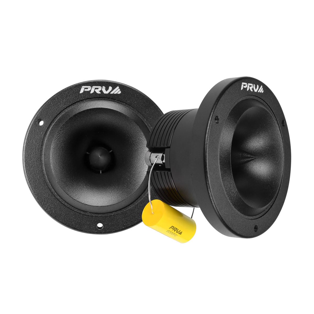 PRV AUDIO Bullet Super Tweeters Neodymium 240 Watts RMS 4 Ohm, 3.50 Inch PRV Black TW400Ti-Nd-4 PRO, Easy to Mount - High Output (2 Tweeters, Pair)