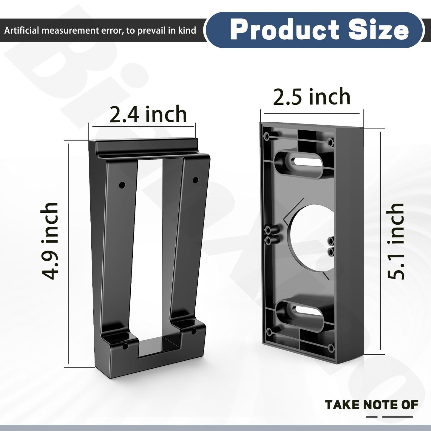 BianXiao Video Doorbell Vinyl Siding Mount & Vinyl Siding Angle Adjustment Mount Fits for Ri-ng 3 & 3 Plus Video Doorbell, 4" Cedar Wall Panel