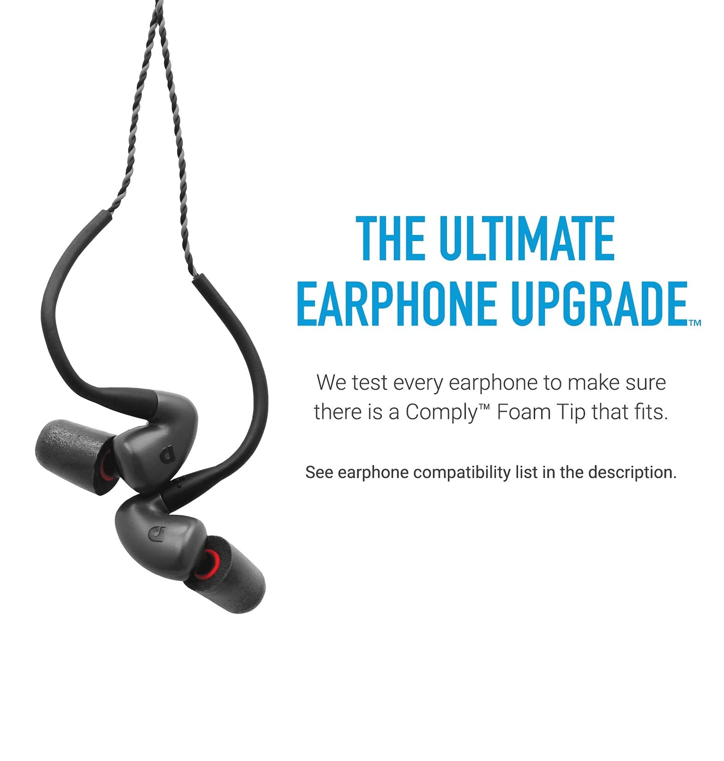 Comply P-Series | Memory Foam Replacement Ear Tips Designed for Etymotic, NuForce, ISOtunes PRO, Q-Jays, & More | Superior Noise Isolation, Ultimate