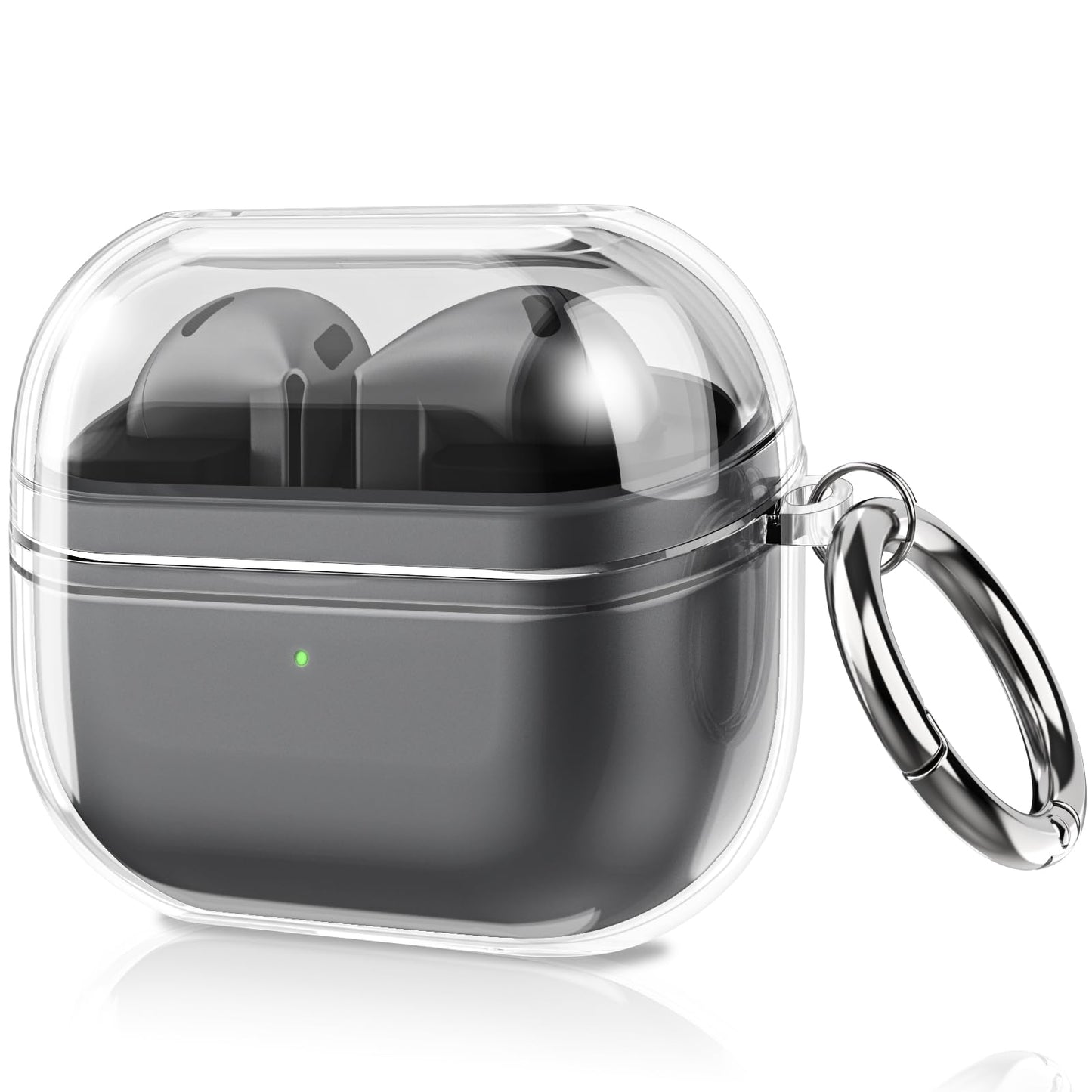 Fintie Clear Case for Samsung Galaxy Buds 3 FE (2025), Galaxy Buds 3 Pro / Buds3 (2024), Anti-Lost Shockproof Earbuds Protective Cover with Keychain