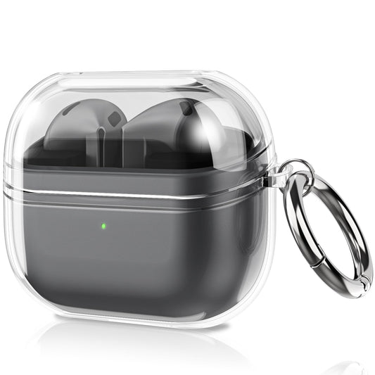 Fintie Clear Case for Samsung Galaxy Buds 3 FE (2025), Galaxy Buds 3 Pro / Buds3 (2024), Anti-Lost Shockproof Earbuds Protective Cover with Keychain