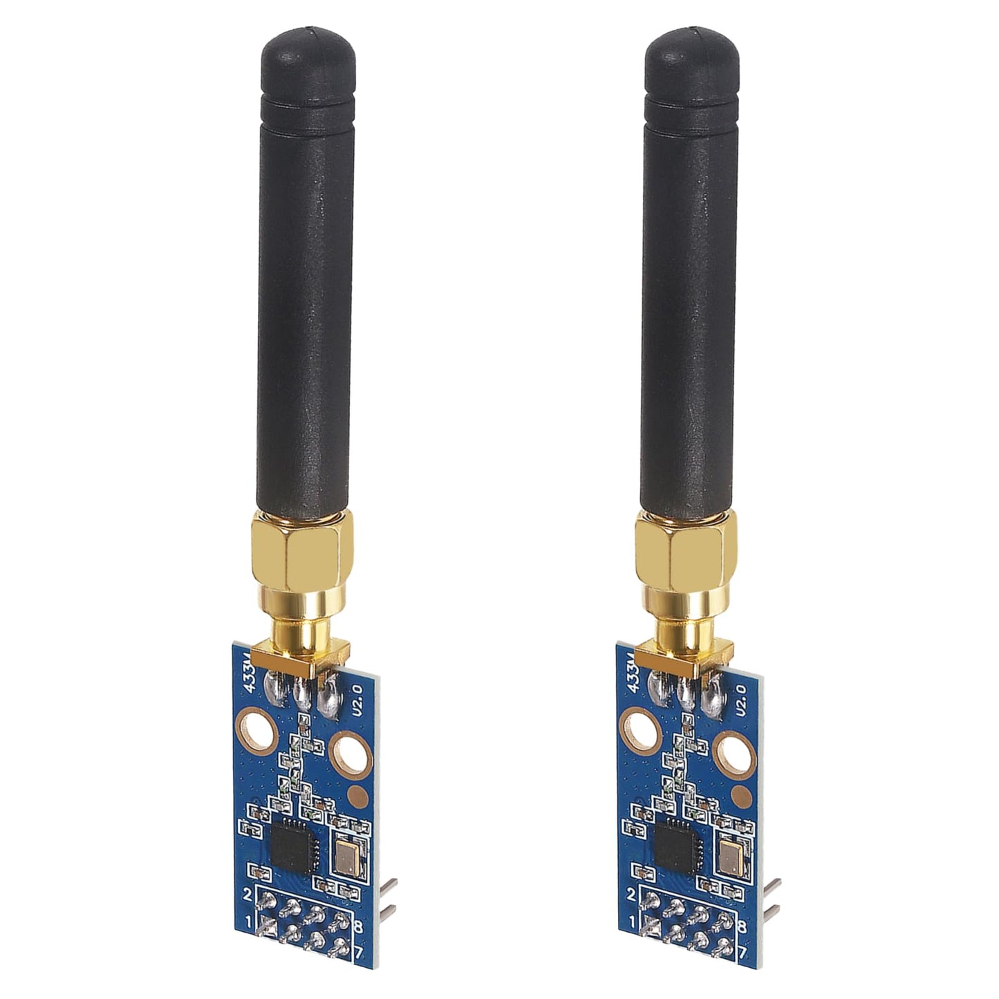2PCS CC1101 Wireless Module with SMA Antenna Wireless Transceiver Module 315/433/868/915MHZ