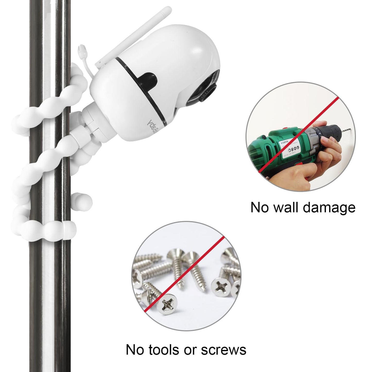 SZAOYU Tripod Baby Monitor Mount for HelloBaby HB65/HB6550/Pro/HB6560/HB6240/ HB65/ HB6351/ HB6339/ HB66/HB40/HB66, ANMEATE SM935E, Flexible Baby