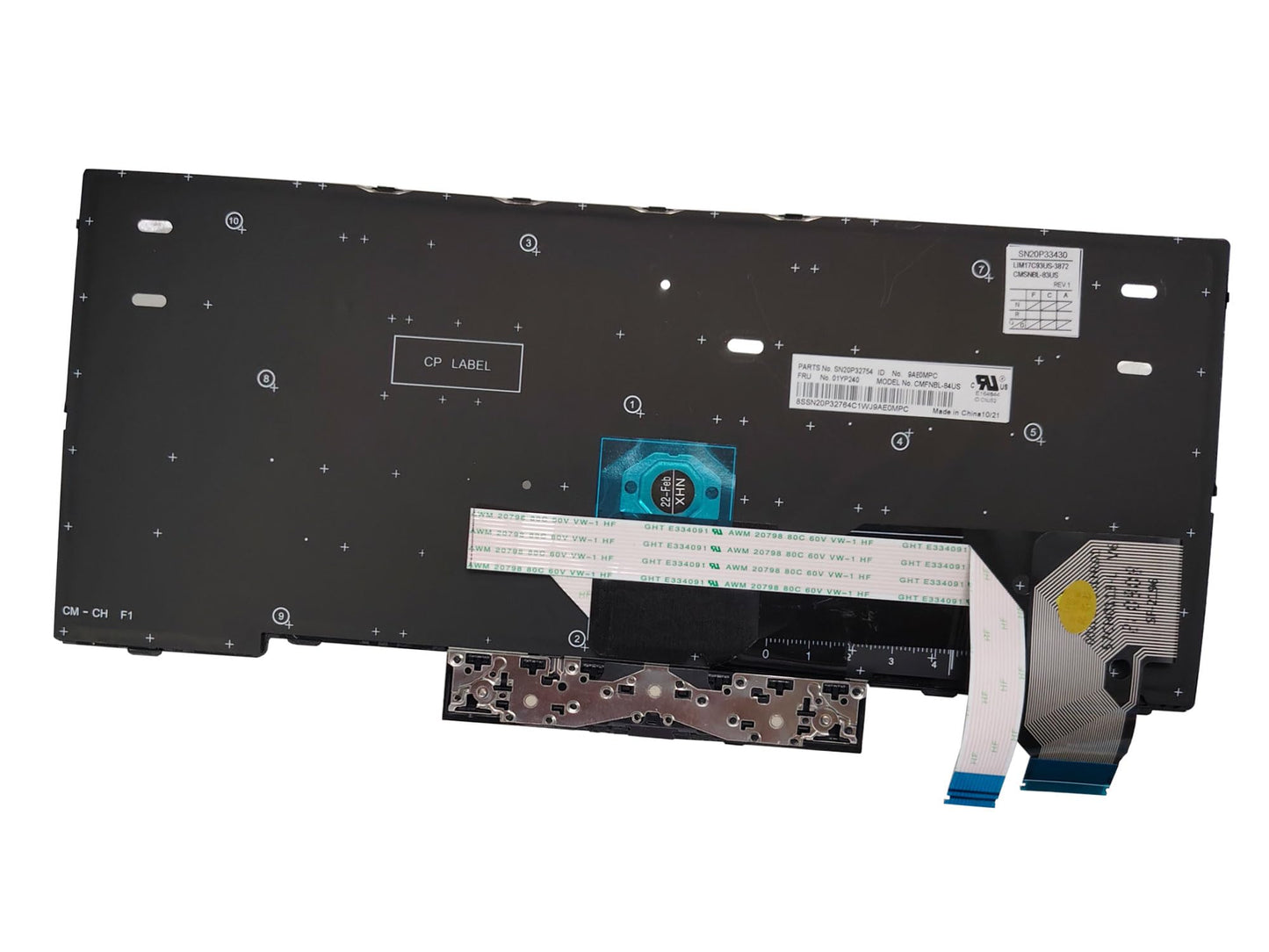 Laptop US Keyboard Compatible for Lenovo ThinkPad X280 A285 X390 X395 X13 Gen 1 L13 Gen 2 No Backlit Black 01YP000 01YP240 01YP040