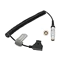 Uonecn ARRI Alexa MINI Camera Power Coiled Cable 8-Pin Female to Dtap