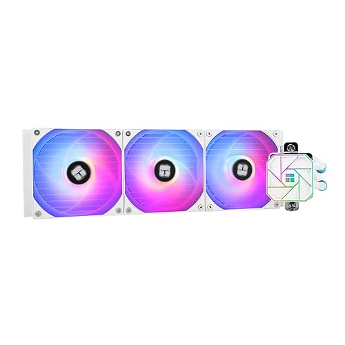 Thermalright Aqua Elite 360 White V3 Water Cooling CPU Cooler 3 PWM ARGB Fans with S-FDB Bearings,Efficient PWM Controlled Pump,for AMD/AM4/AM5, Intel