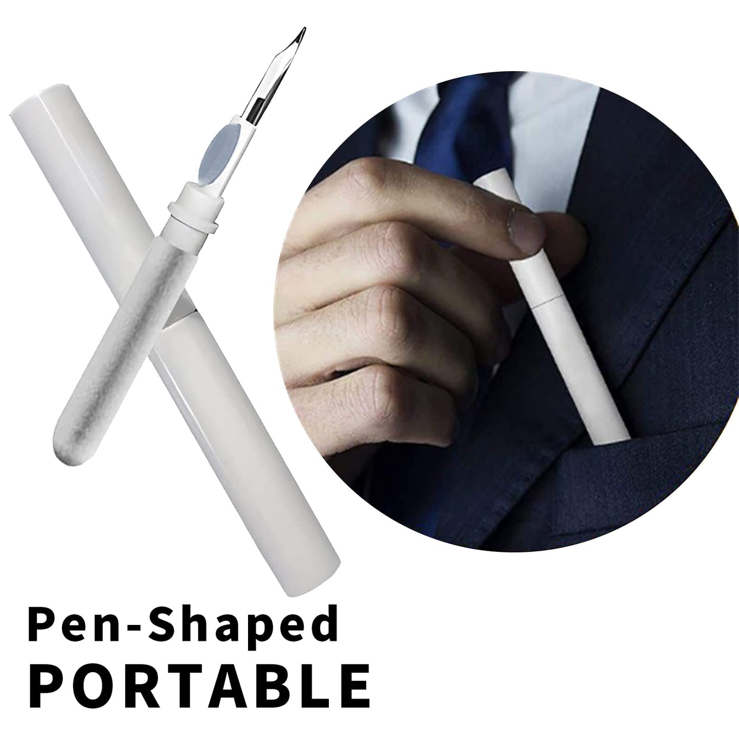 Bluetooth Earbuds Cleaning Pen,Cleaner Kit for Airpods Pro,Earbud Cleaning Kit,Multifunction Headphone Cleaning Pen Tool with Soft Brush Suitable