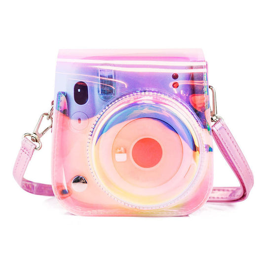 Yitengteng Illusion-colour Camera Case for Fujifilm Instax Mini 11/9/8 Camera,Adjustable PVC Camera Protective Cover Sling Shell Bag with Shoulder