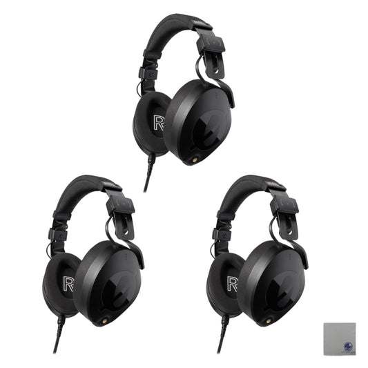 Rode NTH-100 Professional Over-Ear Headphones with StreamEye Polishing Cloth (Three-Pack)