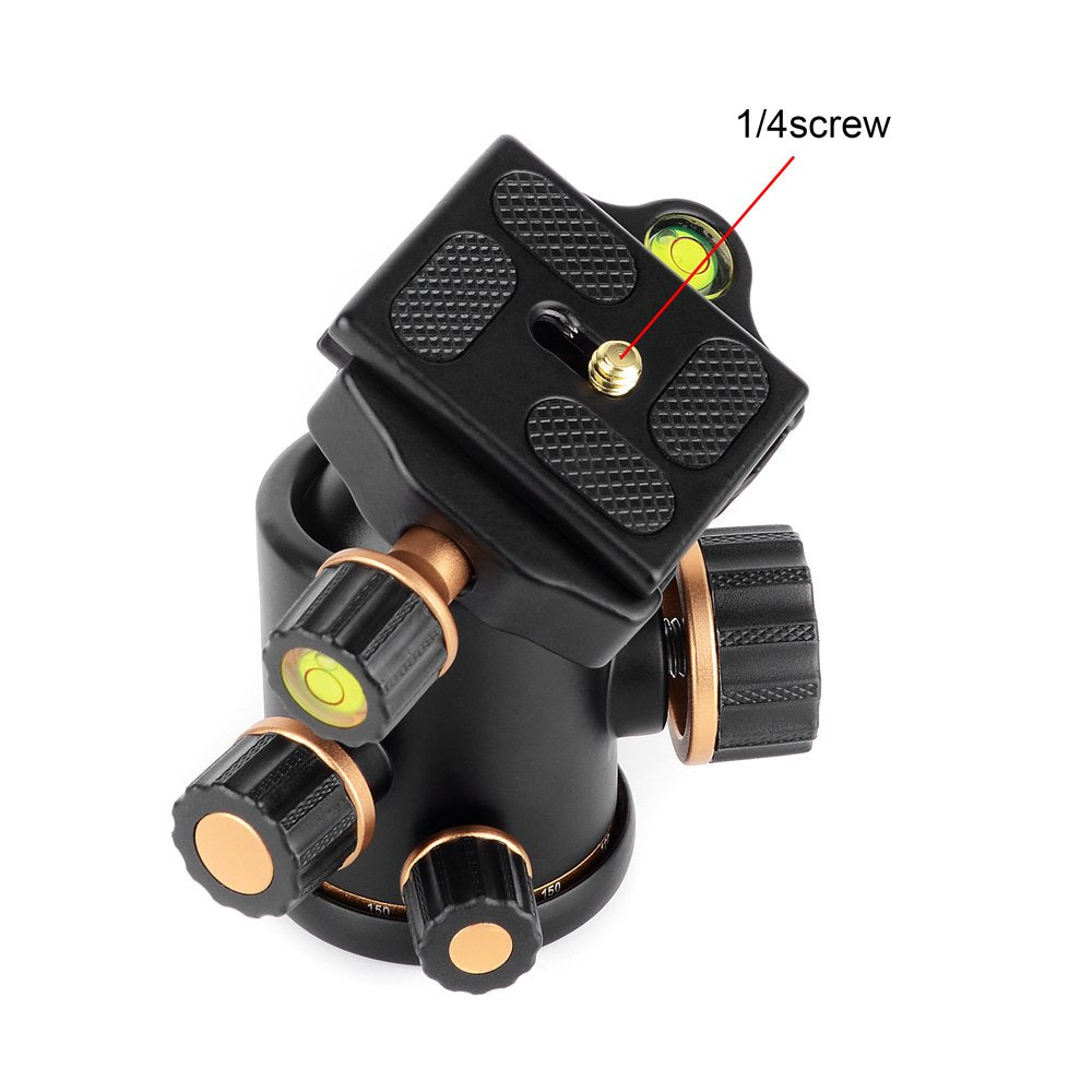 Pergear TH3 Pro DSLR Camera Tripod Ball Head, 8KG/17.6lbs Loading Capacity, 360 Degree Swivel, Metal Build Quality, Fine Tuning Damping, U-Shaped