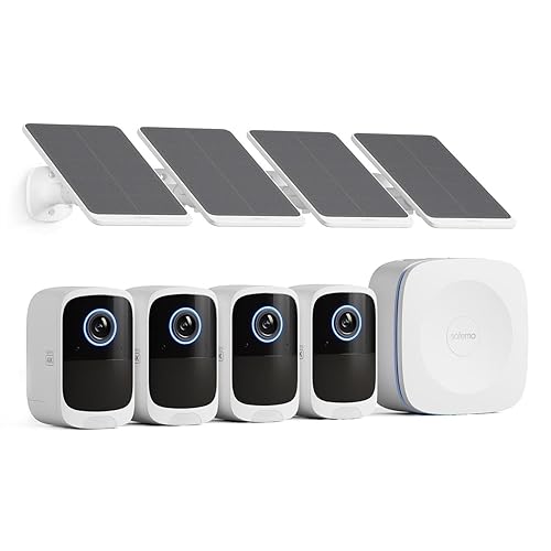 Safemo 4K Security Cameras Wireless Outdoor/Indoor, Battery Cameras for Home Security, No Monthly Fees, 32G Local Storage, Advanced AI, 5W Solar