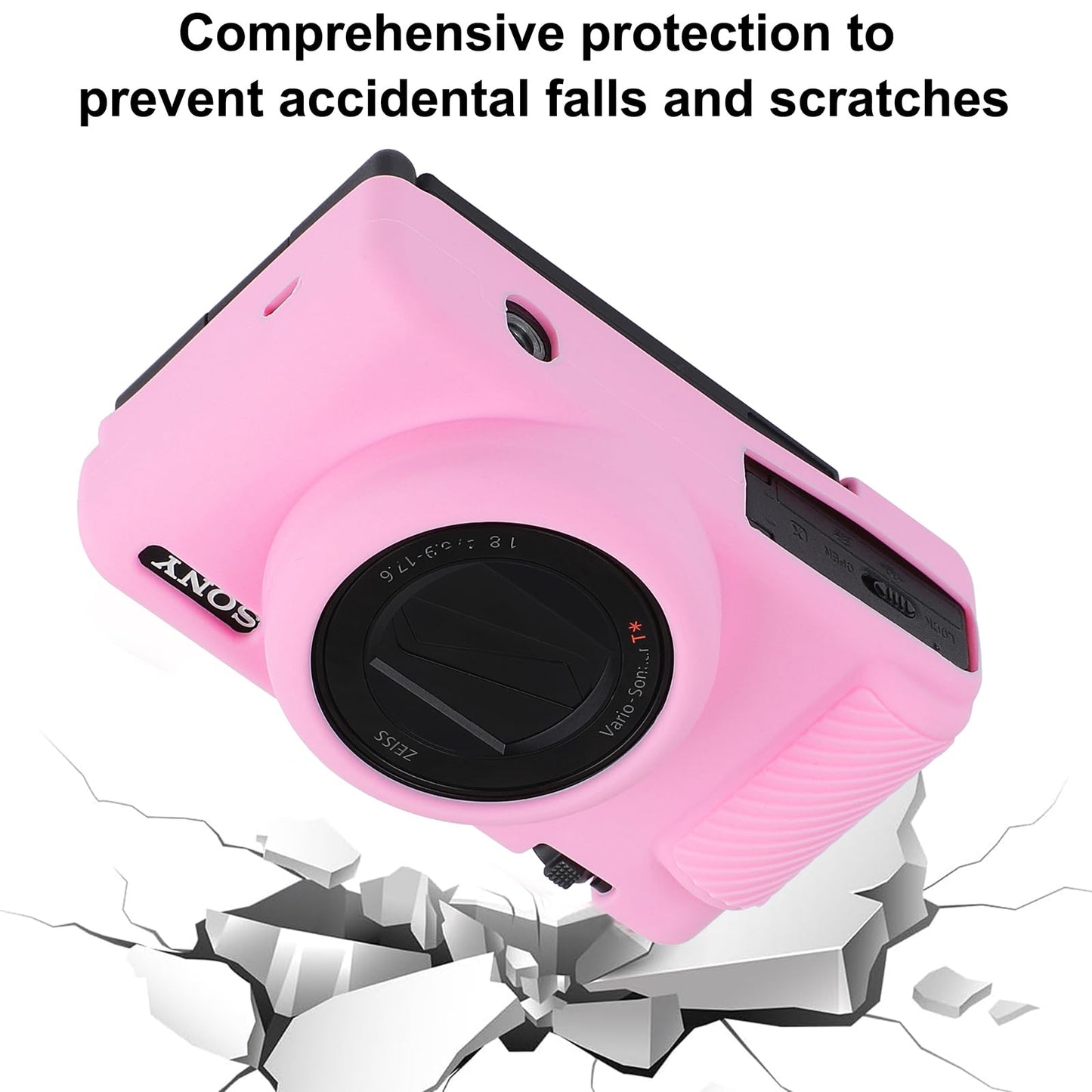 MIOKAU ZV-1F Camera Case, Soft Silicone Protective Case for Sony ZV1F/ZV-1M2/ZV-1 Mark II (NOT for ZV1) Vlog Camera, Lightweight ZV1F Cover (Pink)
