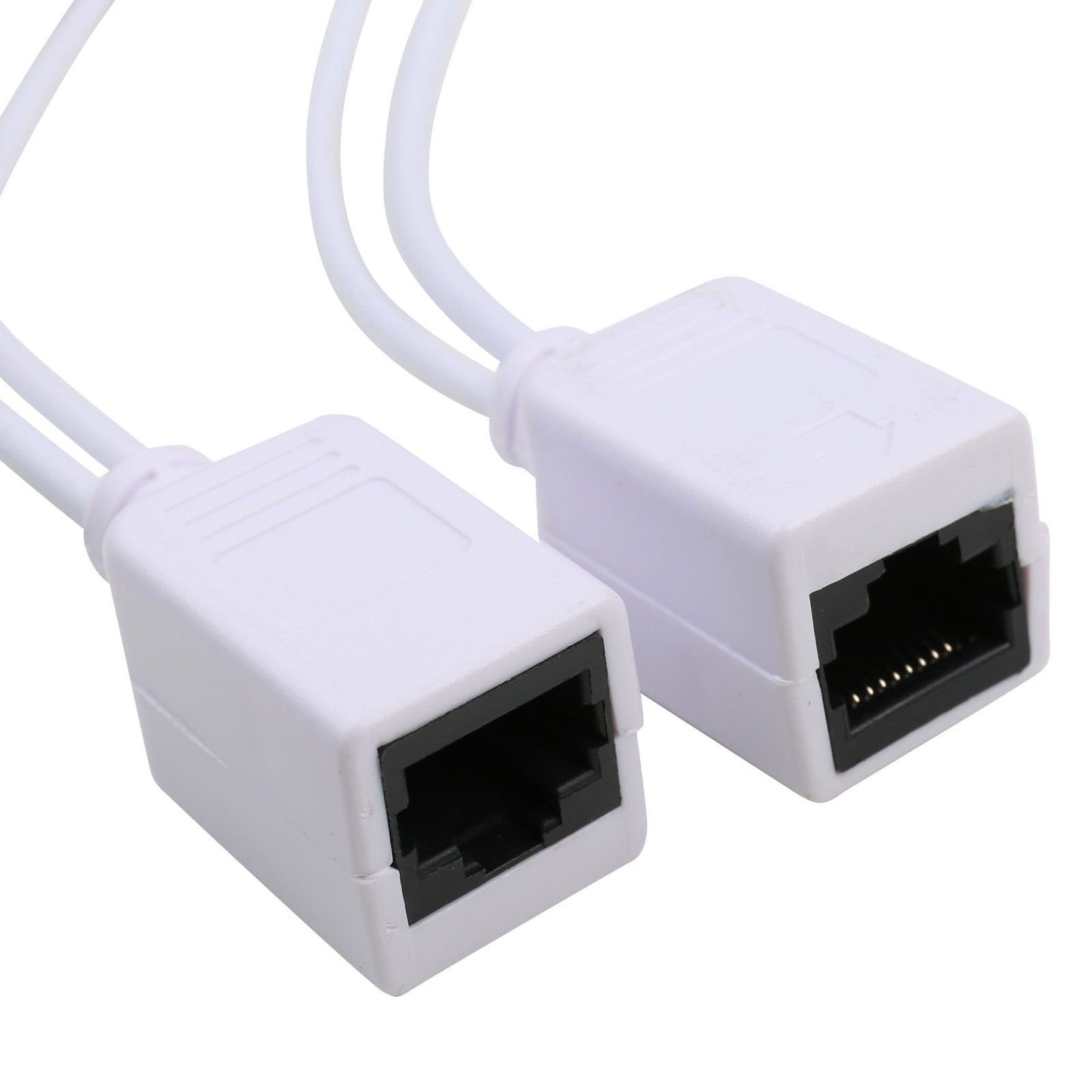 UHPPOTE Power Over Ethernet Passive PoE Adapter Injector + Splitter Kit PoE Cable (White/Pack of 1 Pair)