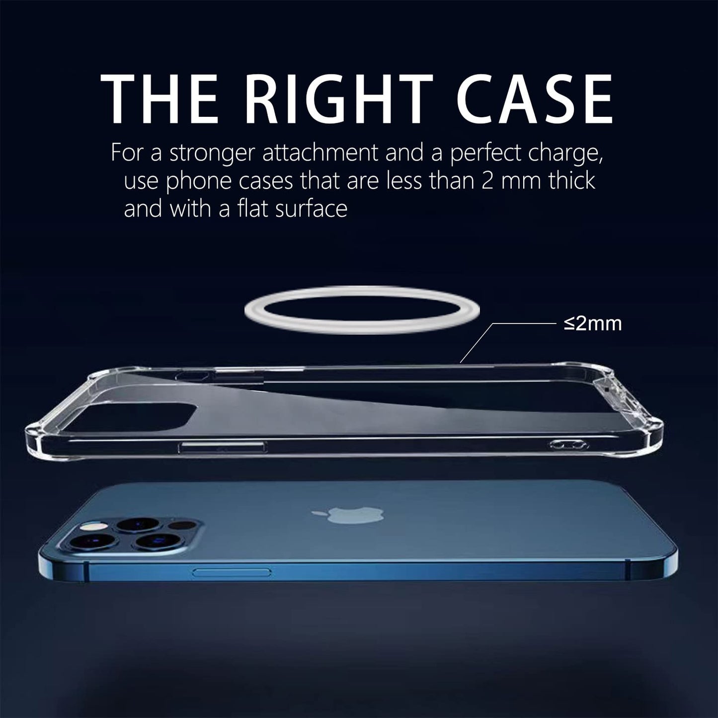 Wannap Magnetic Adapter Rings Compatible for Magsafe - 2 PCS Magnetic Sticker Rings for iPhone 16/15/14/13/12 Series, Compatible with Magsafe Wireless