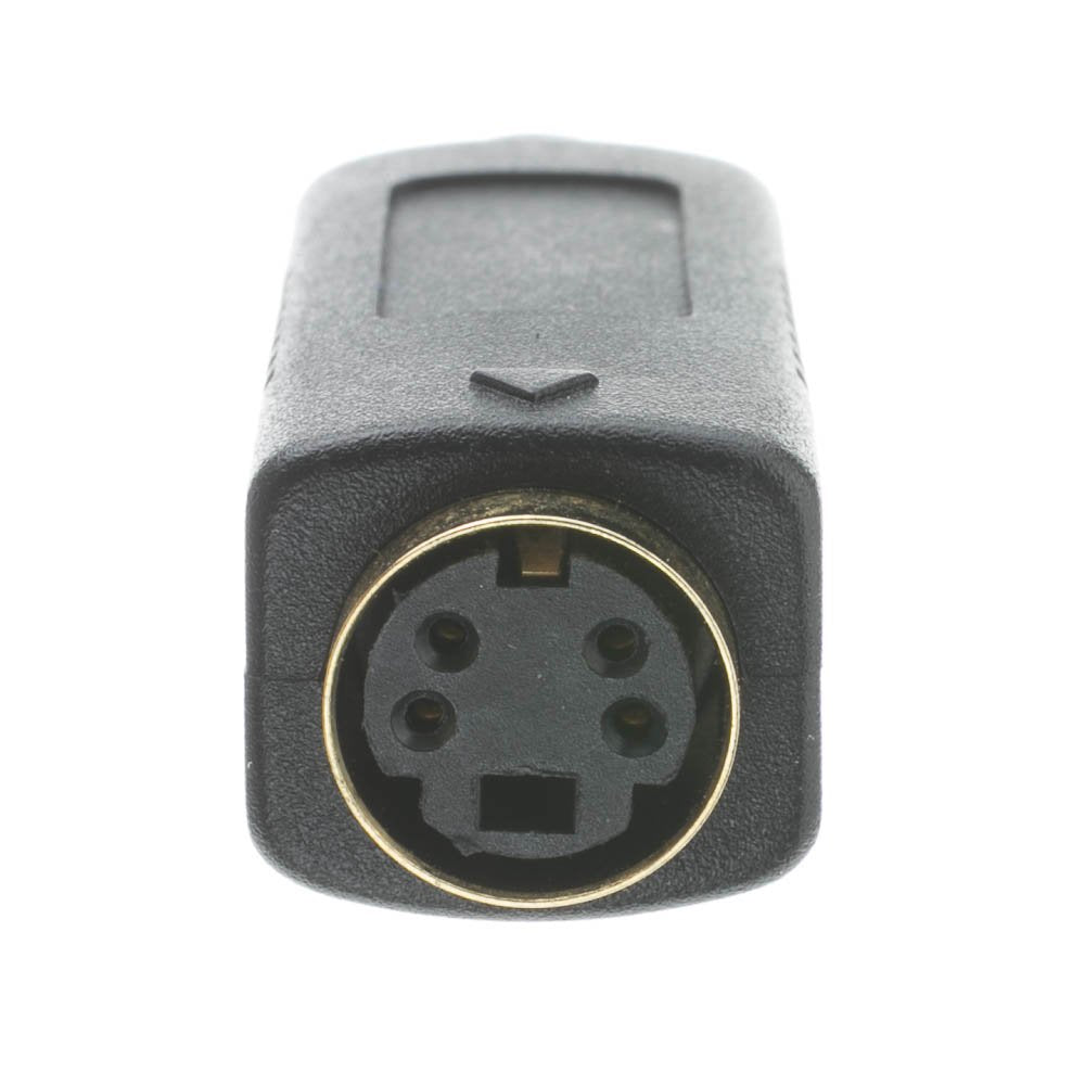 CableWholesale S Video to RCA Adapter, S-Video (MiniDin4) Female to RCA Male, Gold Connectors