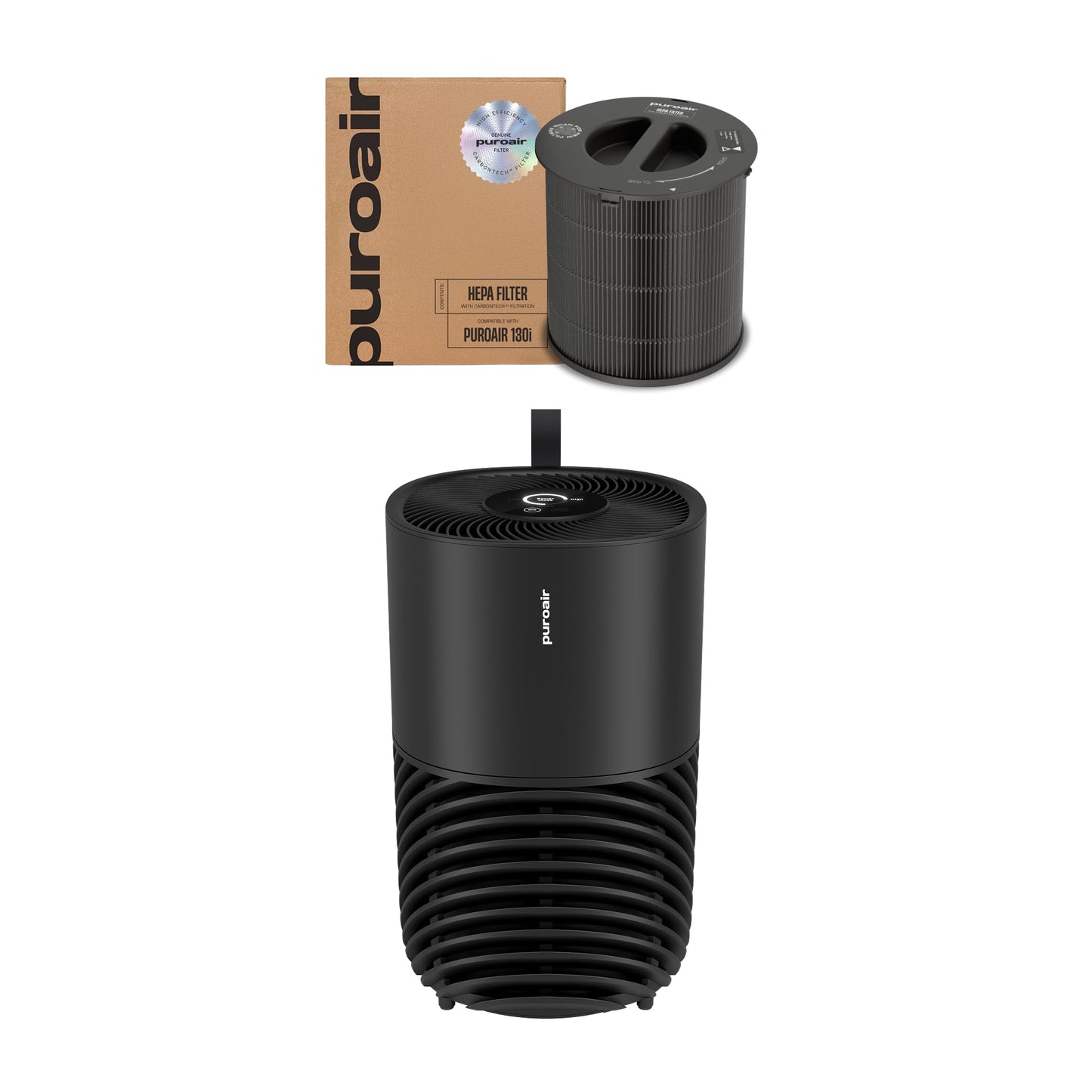 PuroAir 130i HEPA Air Purifiers and One HEPA Air Filter - Covers Up To 600 Sq Ft - Filters Up To 99.9% of Pollutants, Smoke, Pollen, Dust - Quiet HEPA