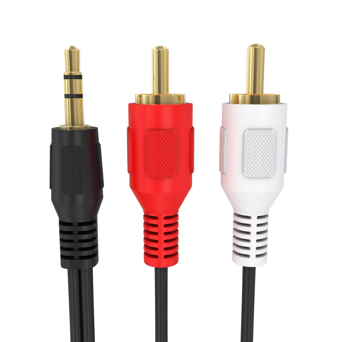 Cmple - 3.5mm Male Stereo to 2 Male RCA Audio Adapter Cable - 6 Feet
