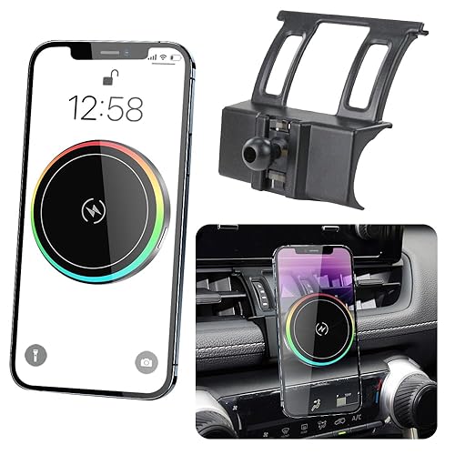 LUNQIN Car Magnetic Phone Mount for 2019-2025 Toyota RAV4 XLE Premium Adventure TRD Off-Road Limited & RAV4 Hybrid XSE Limited,RAV 4 Prime XSE Auto