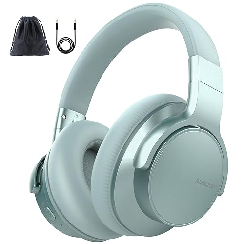 AUSDOM Wireless Noise Cancelling Headphones Bluetooth, E7 Over-Ear ANC Headphones with Microphone, 50Hrs Playtime, Hi-Fi Stereo Sound, USB C Charge…